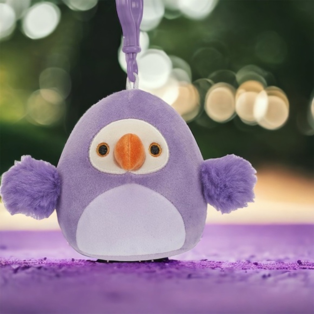 Neha the Dodo Bird Purple Squishmallows Clip 3.5”